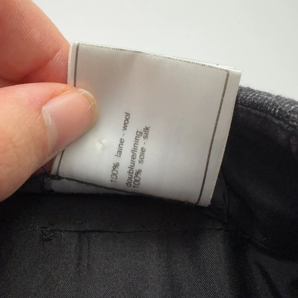 CHANEL Charcoal Wool Skirt